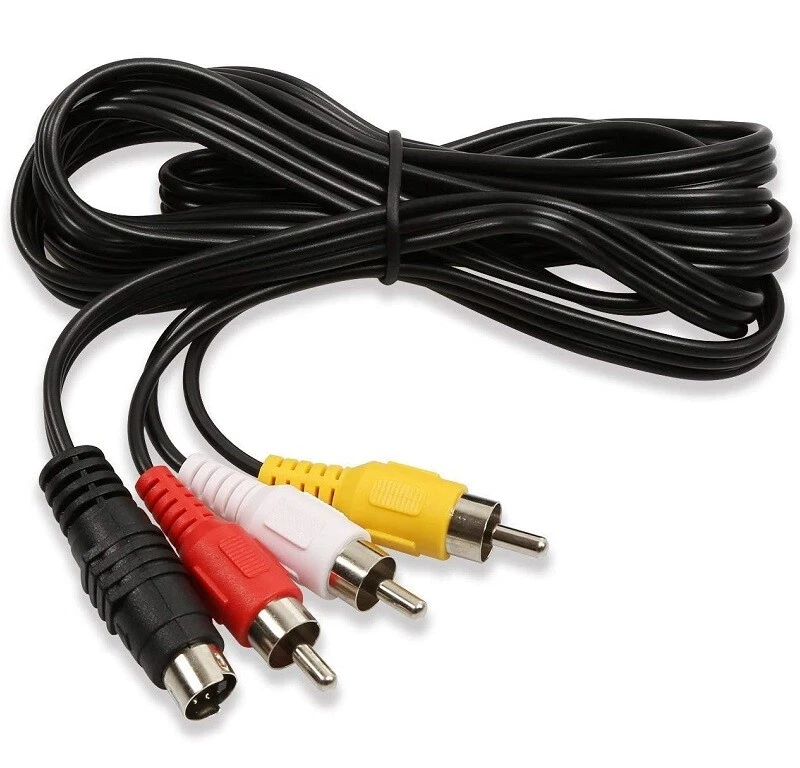 4Pin 4p S-Video to 3 RCA Male to Male M/M Adapter Cable Cord Wire Lead Cord 3RCA - Image 2 of 4