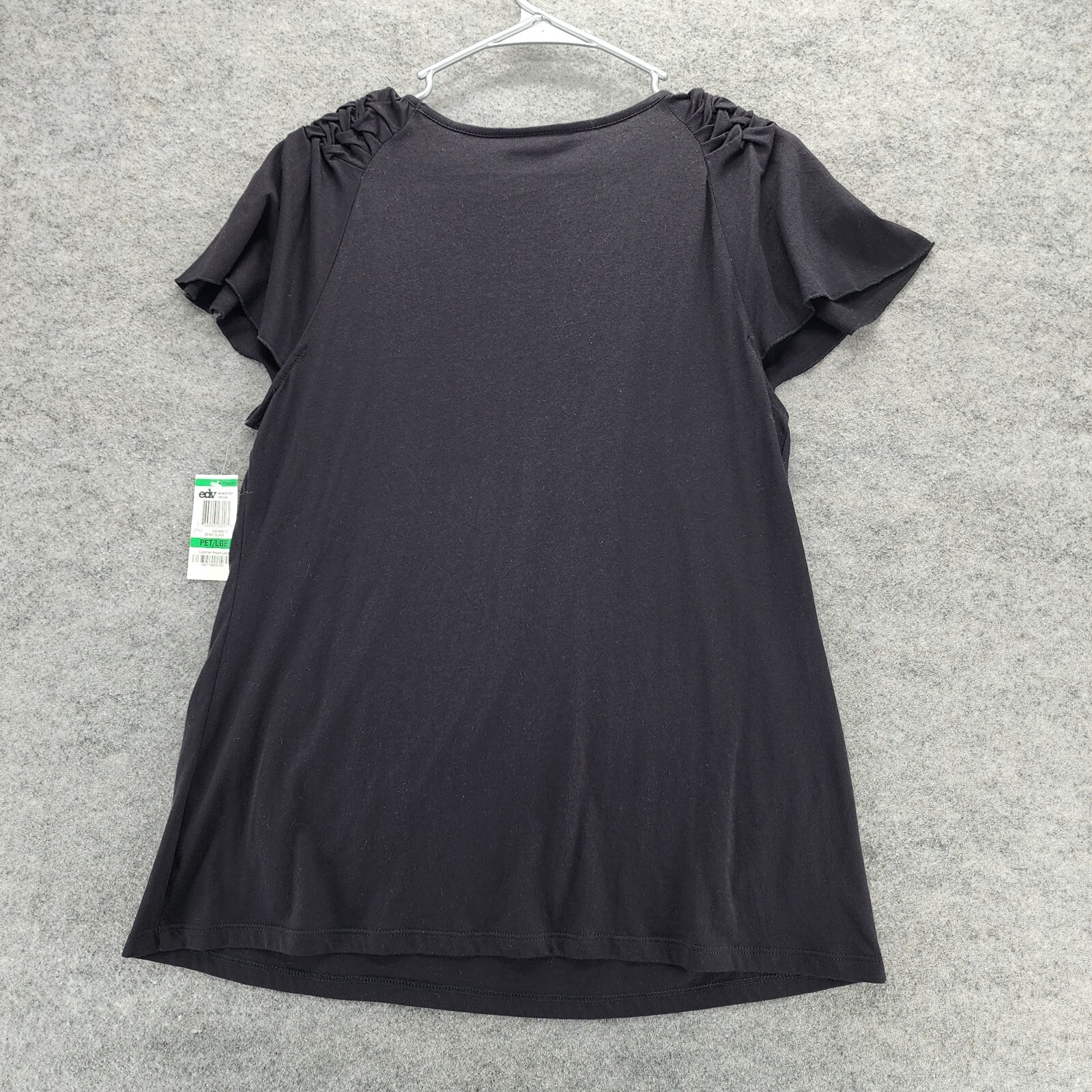 Style Co Shirt Womens Large Short Sleeve Black