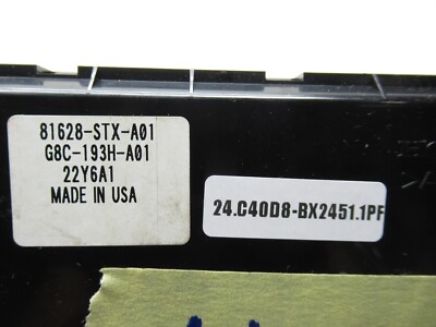 07-09 Acura MDX Electrical Chassis Control Module Seat