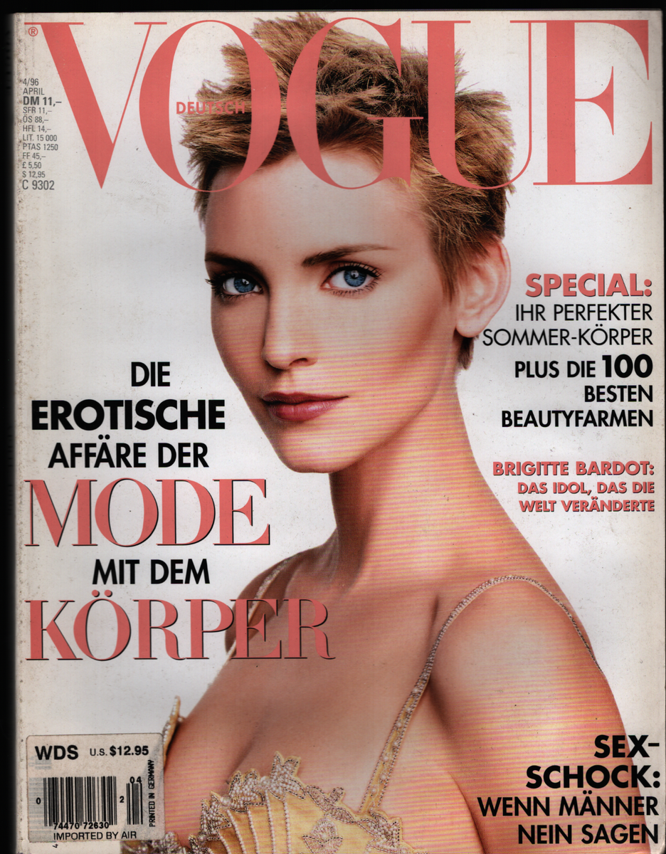 Vogue Deutsch German Fashion Magazine April 1996 Brigitte Bardot