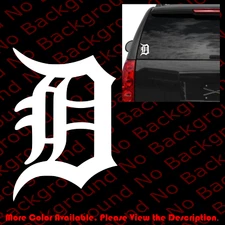 OLD ENGLISH D DETROIT TIGER Car Windows Vinyl Die Cut Decal/Base Ball US012