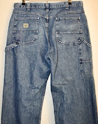 Vtg Lee Dungarees Carpenter Jeans Distressed Denim Painter