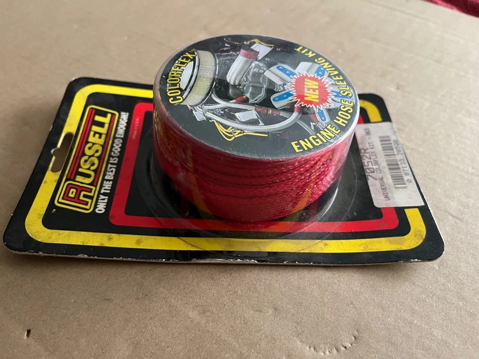 De colección Nuevo Antiguo Stock Nuevo de Lote Antiguo Russell Colorflex Motor Manguera Kit Rojo Negro Foto 3 de 4