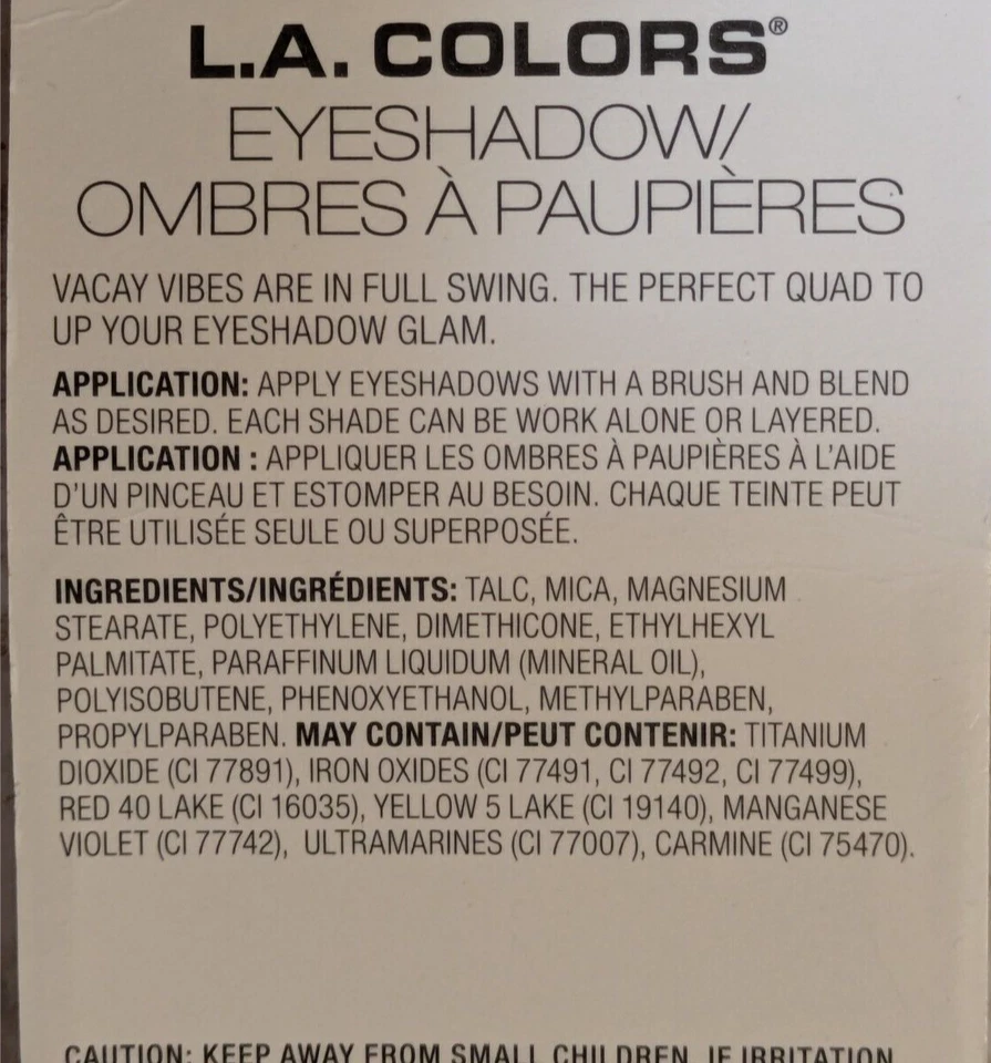 2 L.A. Colors Tropical Bloom Quad Eyeshadow Time to Retreat C53574 New Fast Ship - Image 3 of 4