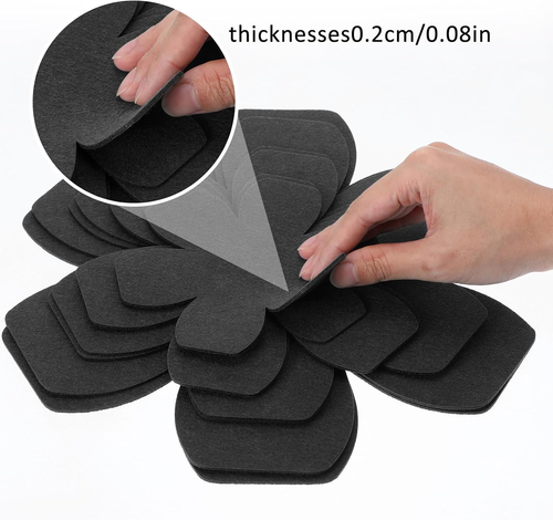 8Pcs Pot Protectors for Stacking,Black Pan Protectors for Stacking,4 Different S - Afbeelding 3 van 12