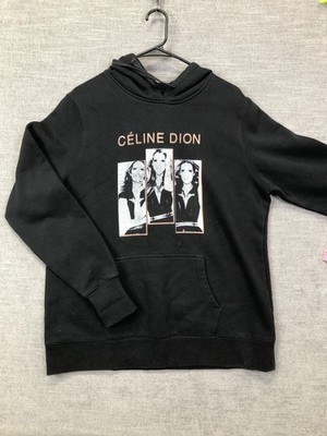 Sport-Tek Hoodie Womens XL Black Celine Dion Graphic Fleece Pullover Sweatshirt