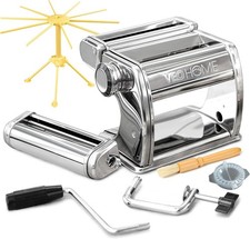 VeoHome Manual Pasta Maker with Dryer, New but pastry brush broken, open, scruff