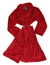 Polo Ralph Lauren Plush Microfiber Fleece Belted Men's Bathrobe L/XL NWT Red