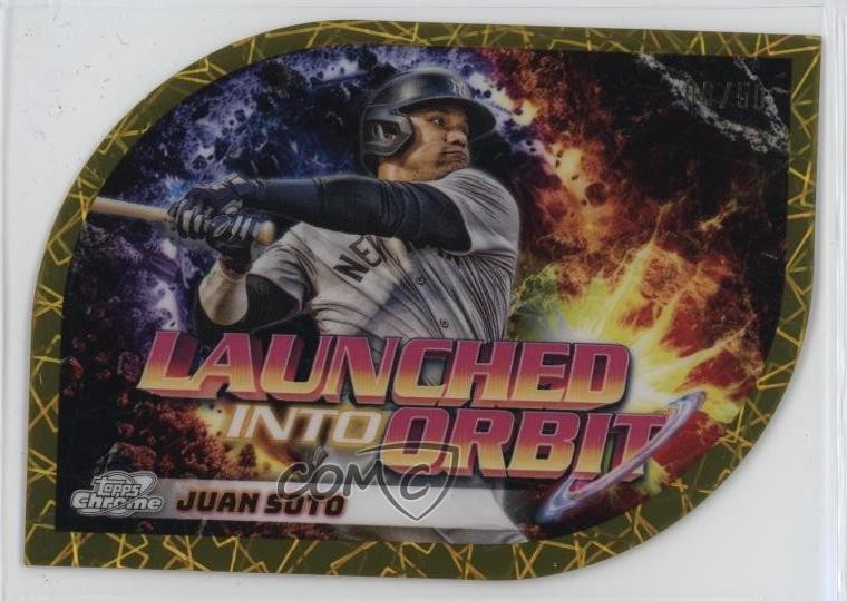 2024 Topps Cosmic Chrome Gold Interstellar Refractor /50 Juan Soto #LIO-22 8mm