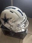 Tony Pollard Signed Dallas Cowboys Full Size Flat White Replica Helmet Fanatics