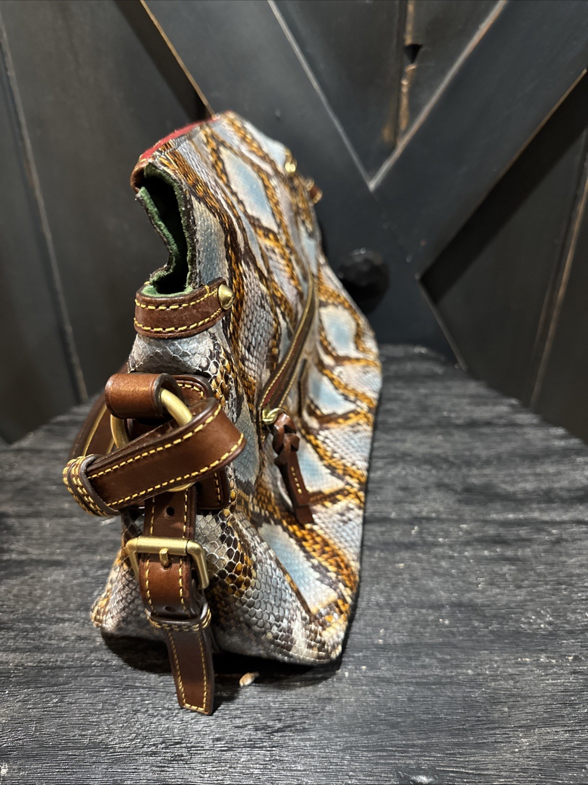 Dooney & Bourke Python Large Florentine Satchel T… - image 5