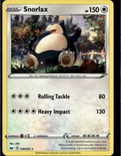 Snorlax Rara SWSH01: Set Base Spada e Scudo 140/202 Carta Pokemon Incolore