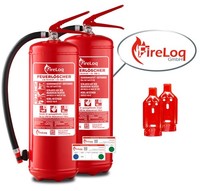 Fireloq® 2X 6Kg PulverlöScher 34A | 233B | C PrüFnachweis, Wandhalter, Manometer