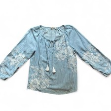 Soft-surroundings Womens Blue Blouse