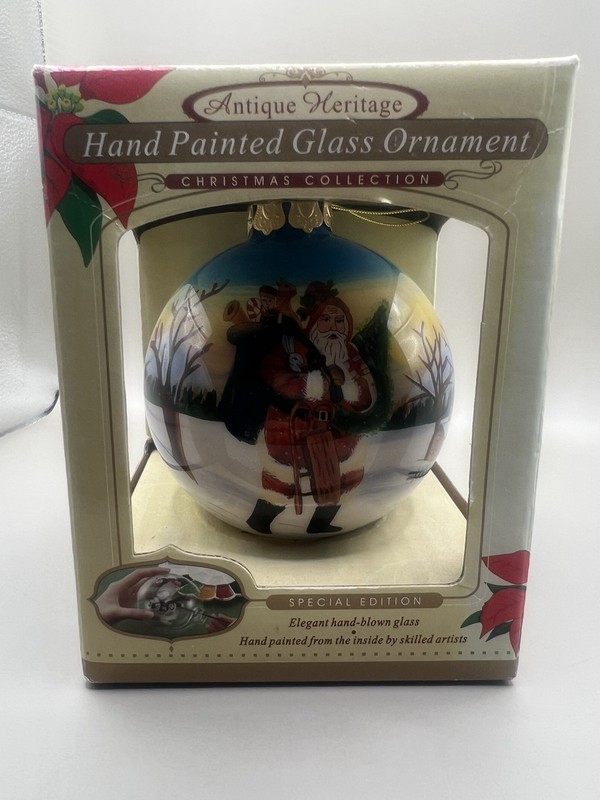Antique Heritage Hand Painted Glass Ornament - Special Edition