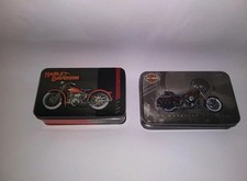 Lot Of 2 Vtg  Harley Davidson 1997-1998 Playing Cards Tin Case 4 Decks