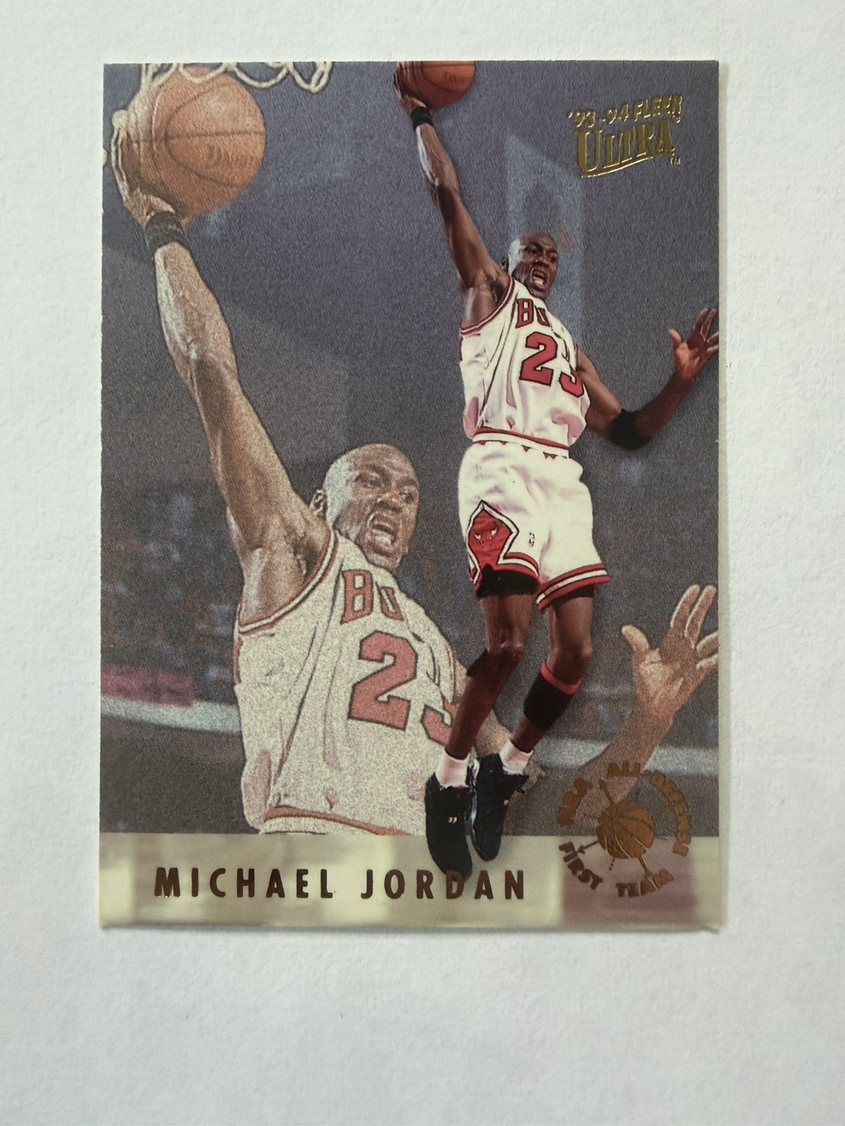 1993/94 Fleer Ultra MICHAEL JORDAN ALL-DEFENSIVE SSP INSERT 2 OF 10
