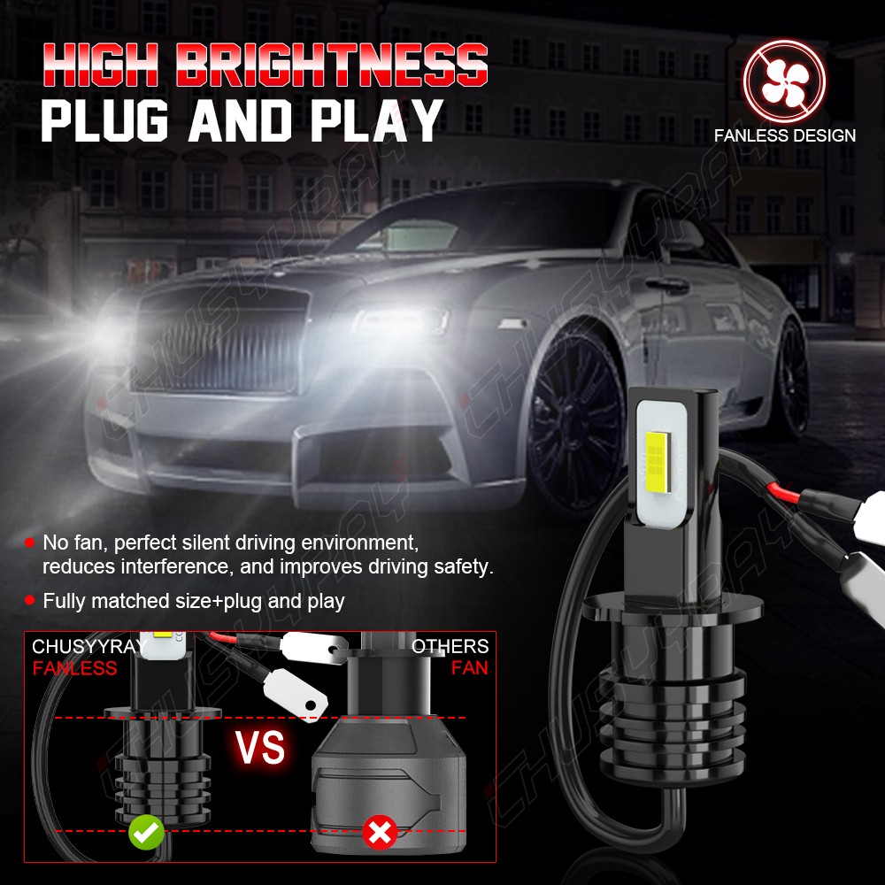 For Mercedes-Benz SLR McLaren 2005-2009 LED Headlight HID Hi/Lo+Fog light Bulb
