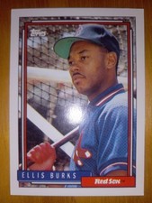1991 Topps Ellis Burks Boston OF Red Sox Baseball Team Vintage Player Card #416