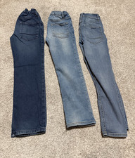 Cat Jack Boys Jeans Lot 3 Size 10 Blue Denim Skinny, Slim, Straight