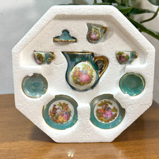 Vintage Miniature Tea Set Porzellan Courting Couple Reutter Germany Mini