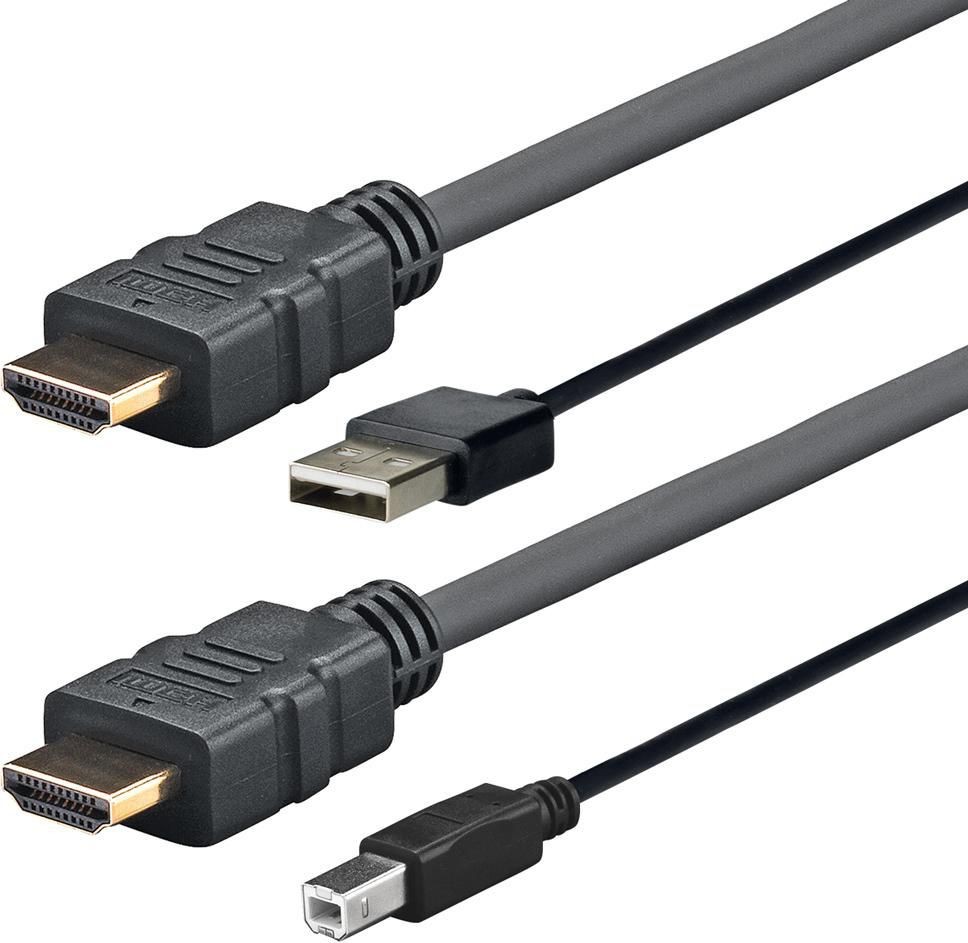 Vivolink Pro HDMI with USB 2.0 A/B 5M (5 m), Videokabel, Schwarz - Bild 2