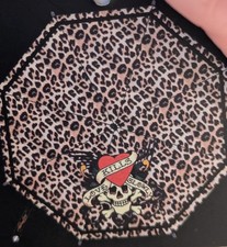 Ed Hardy Umbrella Leopard Print Love Kills Slowly Auto Open  Close NWT Boxed