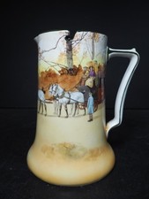 Royal Doulton Hot Water Jug "Coaching Days" Series Ware  with Pewter Lid