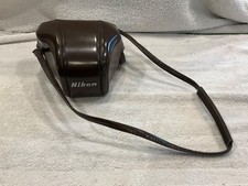 VTG Nippon Kogaku Tokyo Brown Leather Camera Case Strap Fits Nikon S Nikkorex