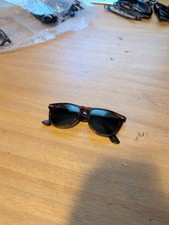 Vintage Ray-Ban Wayfarer II Sunglasses B L Black Brown Striped USA 80s UV