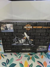 Telemania Harley-Davidson Softail Motorcycle Telephone Blue Silver