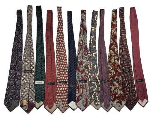 Vintage Christian Dior Designer Tie Lot 12 Neckties Ties Handmade Silk Paisley - Picture 2 of 8