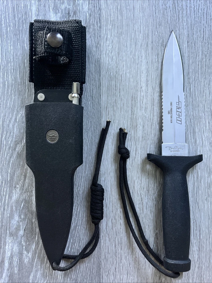NEW VINTAGE 1985 BenchMark by Gerber TAC-II Knife FPR 20110 + ALICE Clip Sheath - Image 4 of 4