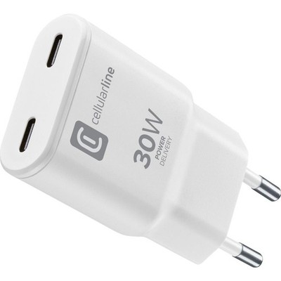 Cellularline USB-C GAN SLIM 30W WHITE Ladegerät Weiß (Universal)