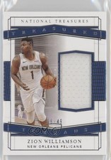 2020-21 Panini National Treasures Treasured Threads 6/49 Zion Williamson 6fs