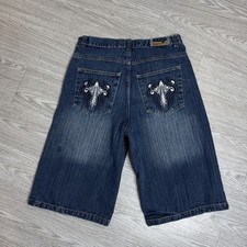 Vintage Y2K Indigo Thirty Jorts Jean Shorts Skater Men s Sz 34 Waist