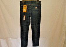 Carhartt Womens Jeans 14 Regular Rugged Flex Slim Fit Tapered Leg BD4976-W - NEW