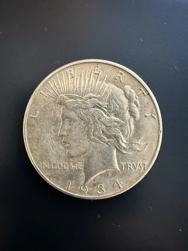 #JL64-1934-D Peace Silver Dollar – Denver Mint – 90% Silver- XF- Better Date
