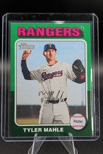 2024 Topps Heritage High Number - Tyler Mahle #527 Green Border Texas Rangers 