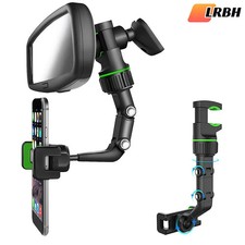 Rearview Mirror Phone Holder 360 Rotatable Retractable Car Mount for All