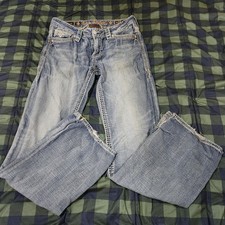 Rock Revival Jeans Womens 30 Ferry Bootcut Medium Wash Faded Distressed Stretch