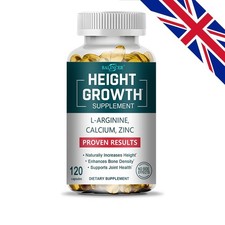 Height Increase Supplement Enhances Bone Strength Supports Joint Health 120 Caps