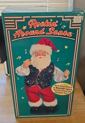 VTG 1999 Rockin Around The Christmas Tree Brenda Lee Dancing Santa 17'' NIB New