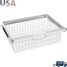Configurations Sliding Wire Basket Closet Organizer Storage Drawer Solution New