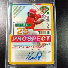 #8/10 Gold Prizm Autograph  Hector Rodriguez Rookie Prospect Baseball Card