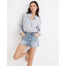 Madewell The Perfect Jean Shorts sz 25 Balsam Wash TENCEL Denim High-Rise