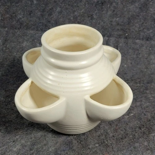 Vintage McCoy Pottery Strawberry Herb Succulent Planter Off White 7.5"W×5.5"H