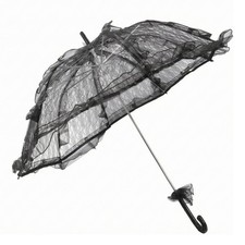 Vintage Lace Sunshade Openwork Mesh Fashion Accessory Black for Weddings