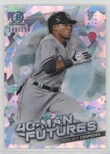 2021 Bowman Chrome 40-Man Futures Atomic Refractor 149/150 Yoelqui Cespedes n1u