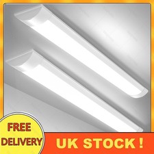 LED Batten Light Daylight Fluorescent Strip Light Slim Fitting Office Shop 6500K